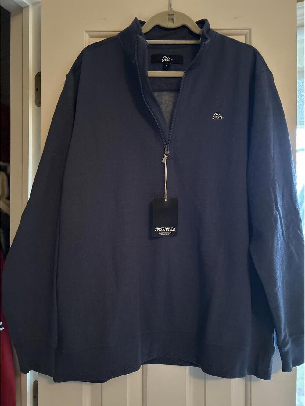 CLSC Life 1/4 Zip Pullover Mens Size Large Blue Sweatshirt New